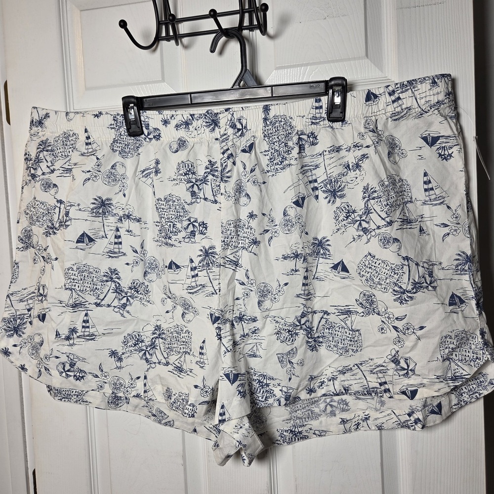 Old Navy sz 4X pull on elastic waist shorts‎ NWT 100% cotton vacation beach